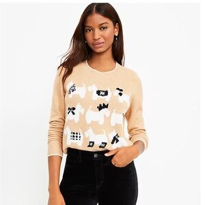 NWT LOFT Scottie Dog Novelty Sweater